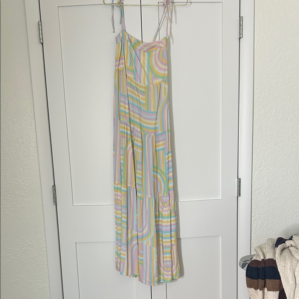 Kenny Flowers Pastel Striped Dress